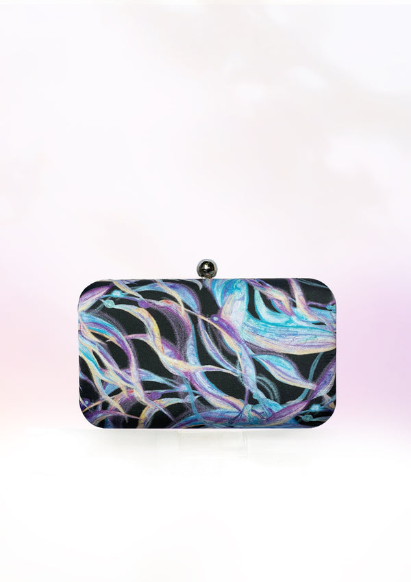 Purple sea Hibiscus Clutch