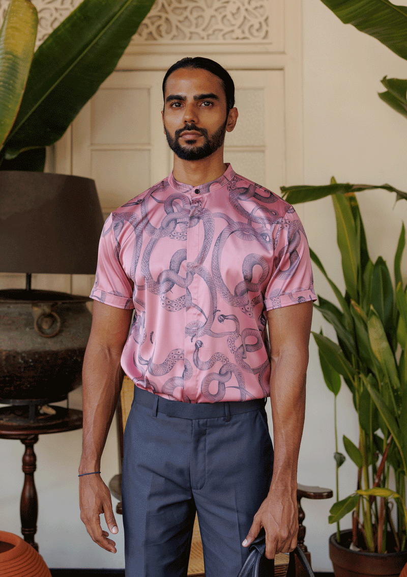 Pink Mono Serpent Shirt