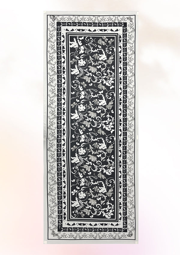 Monochrome Whimsical Shawl
