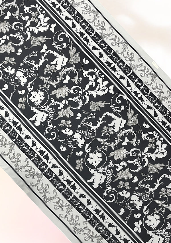 Monochrome Whimsical Shawl