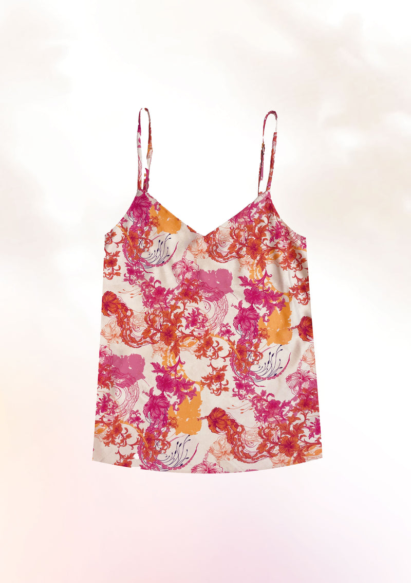 Vibrant Hibiscus Cami Top