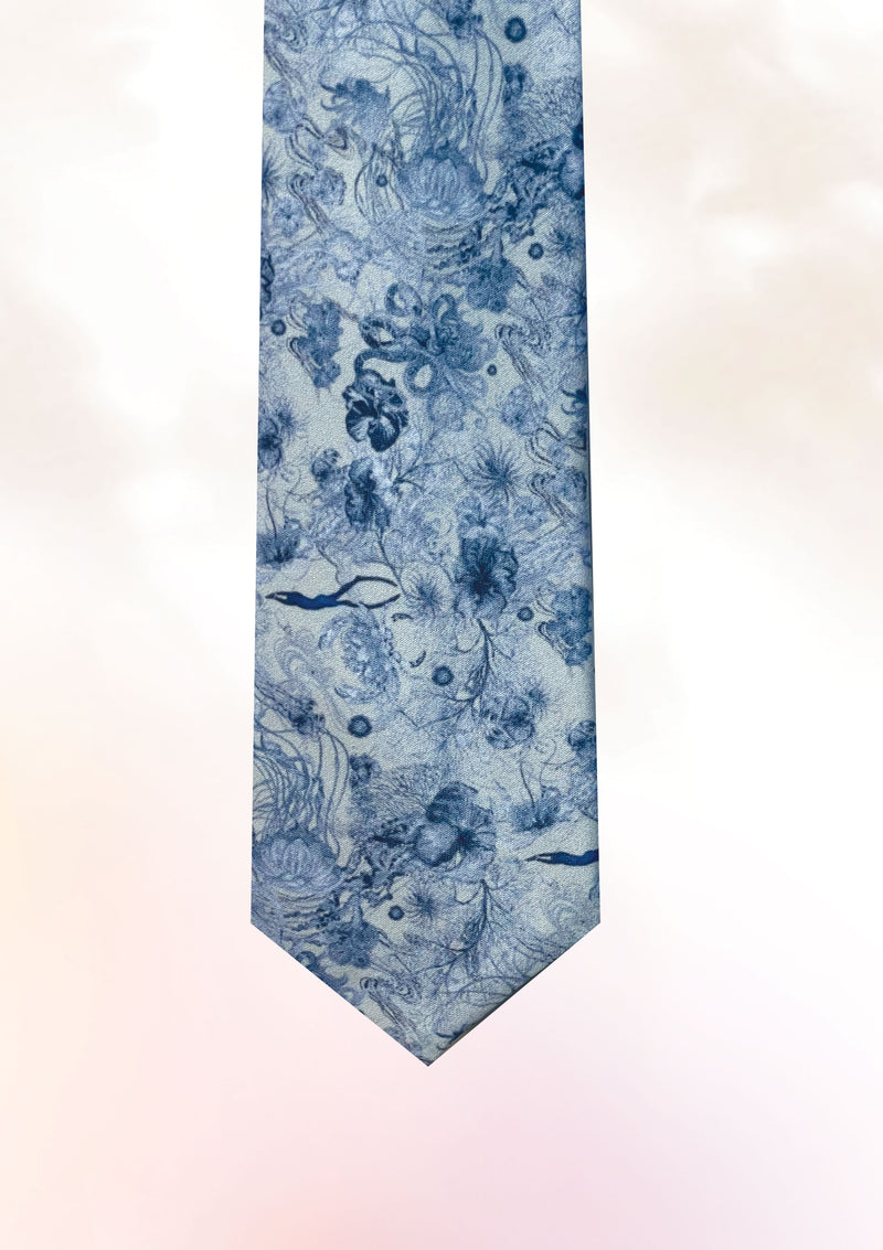 Blue All Elements Tie & Pocket Sqaure