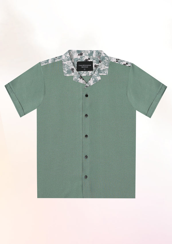 Mint Grove Resort Collar Shirt