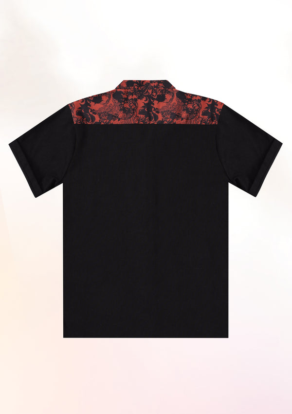 Black Rust Resort Collar Shirt