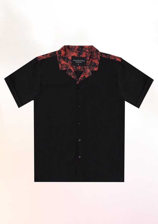 Black Rust Resort Collar Shirt