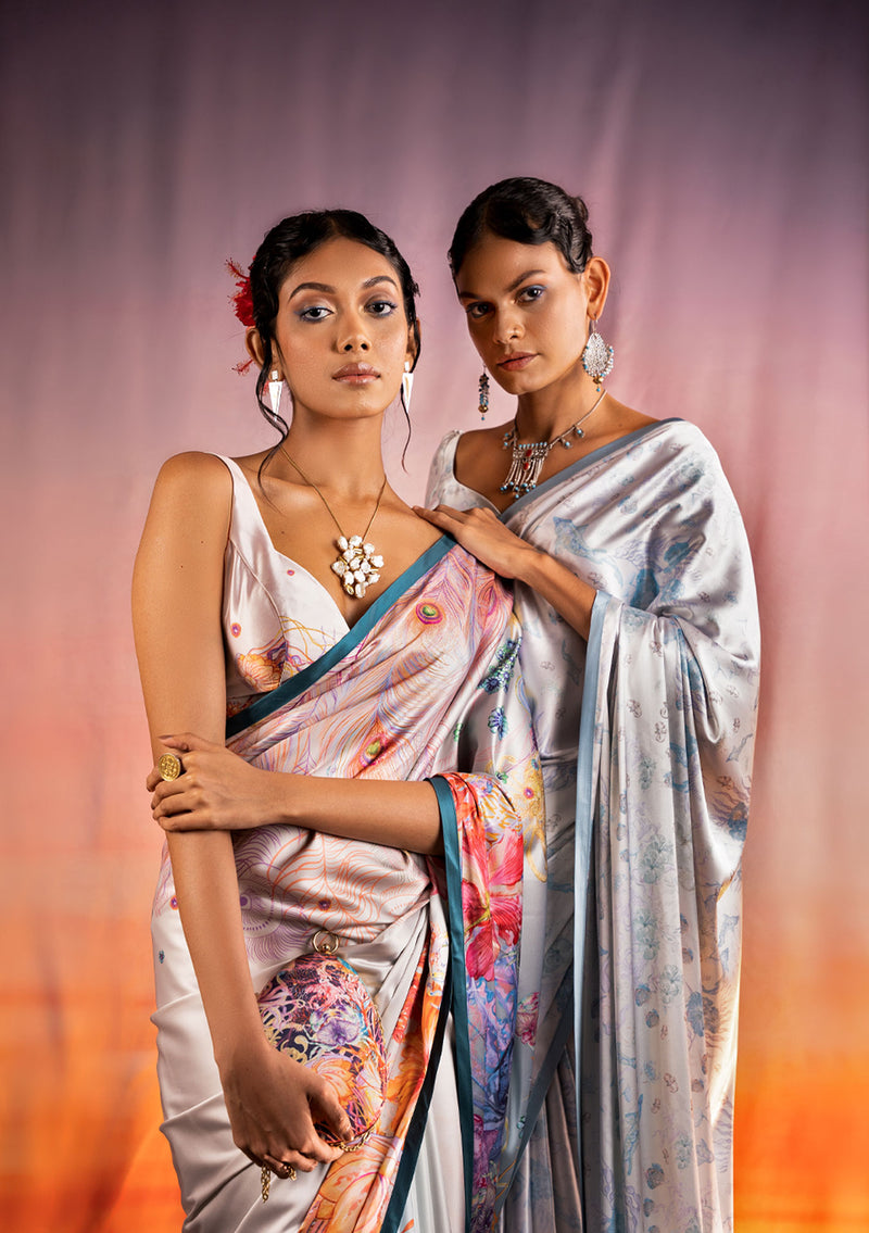 Blue Sea Garden Saree