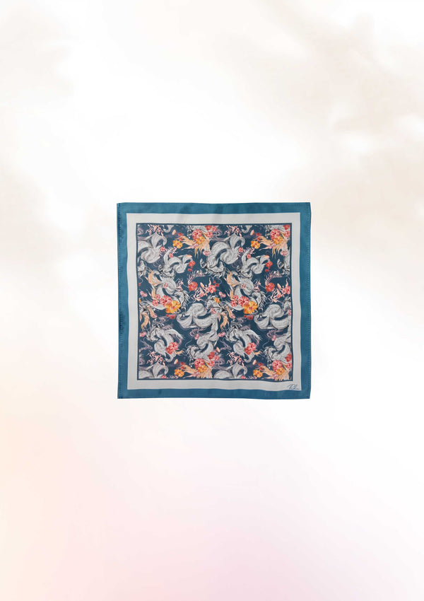 Whimsical Seahorse Pocket Square