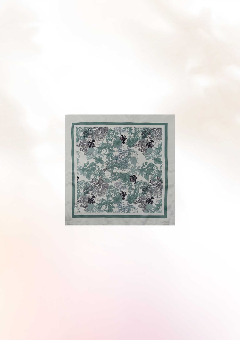 Ocean Blue Hibiscus Pocket Square