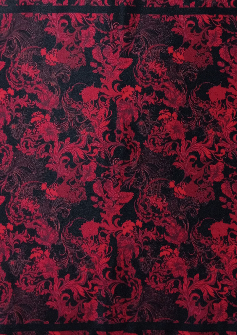 Crimson Hibiscus Pocket Square