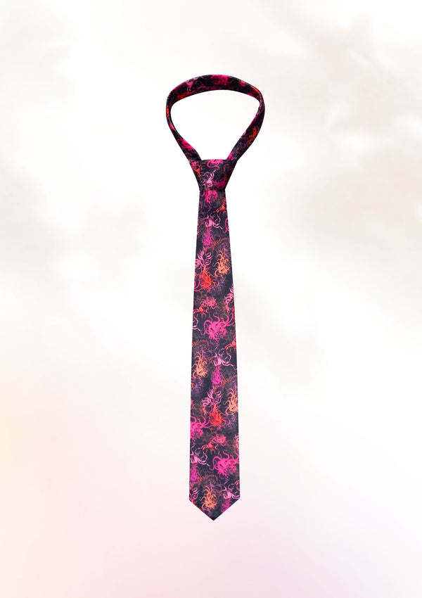 Abstract Chrysanthemum Octopus Tie