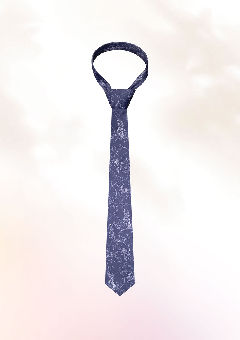Hand Sketch Orchid Tie