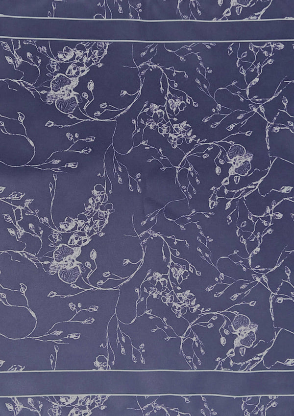 Hand Sketch Orchid Pocket Square