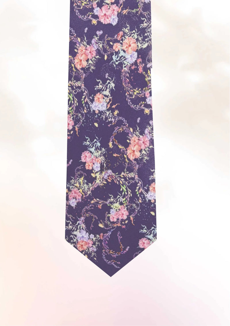 Hibiscus Sea Garden Tie & Pocket Sqaure