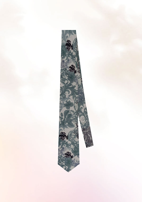 Ocean Blue Hibiscus Tie