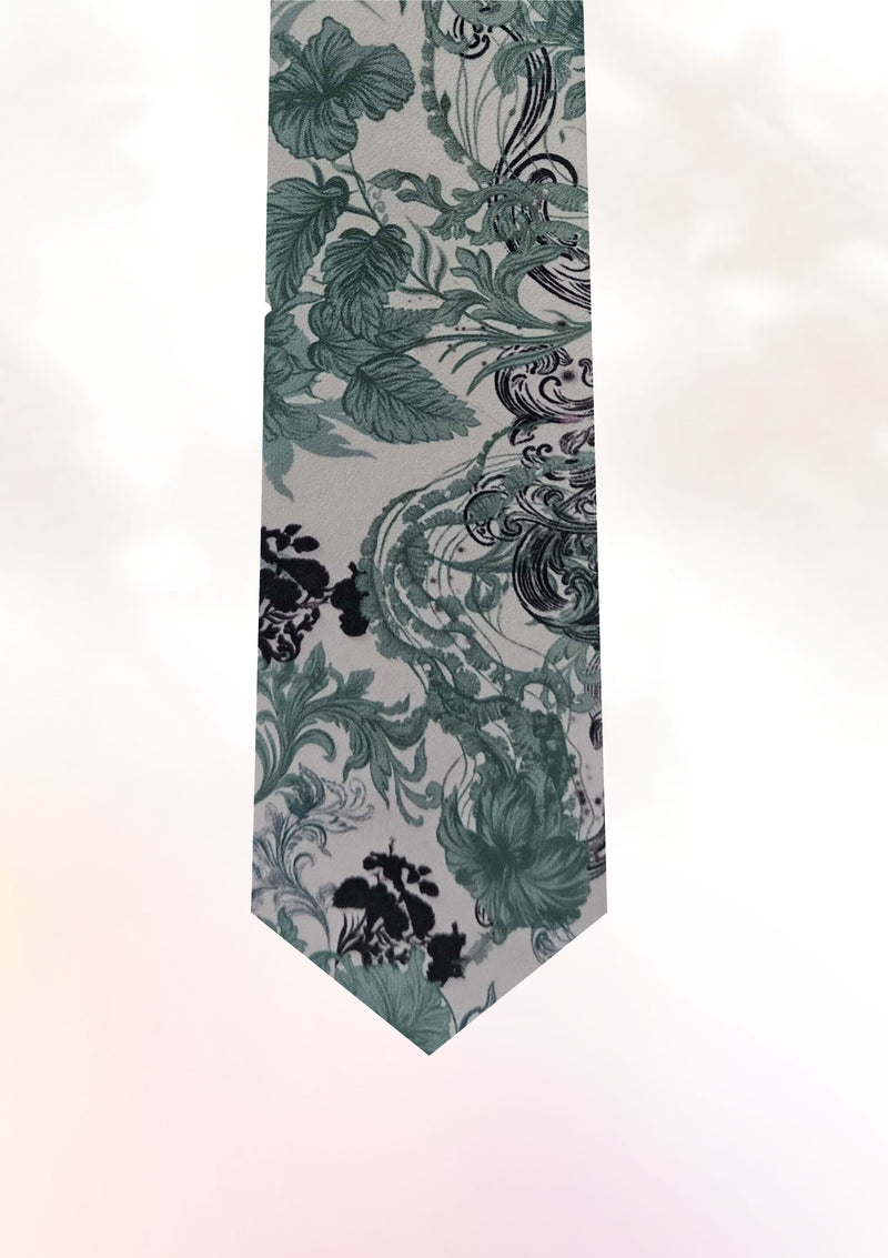 Ocean Blue Hibiscus Tie