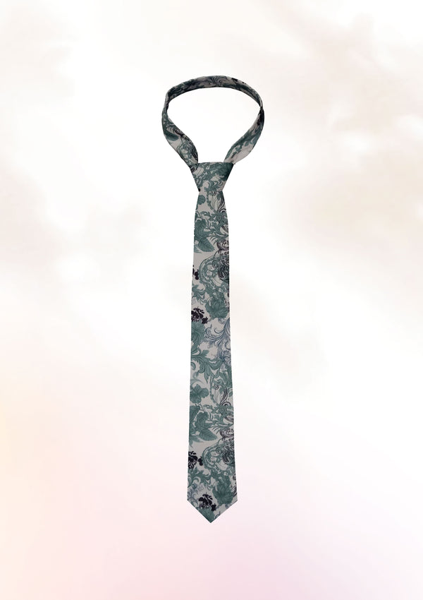 Ocean Blue Hibiscus Tie