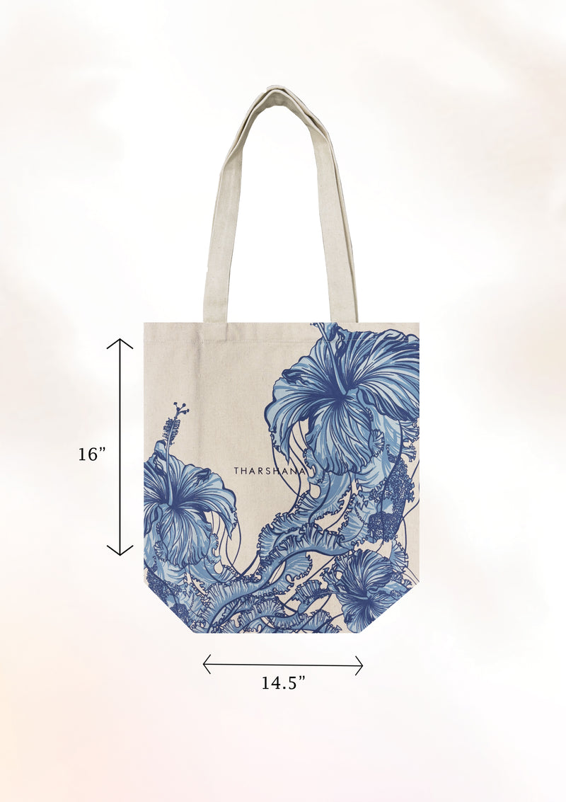 Sky blue Hibiscus Dream Tote