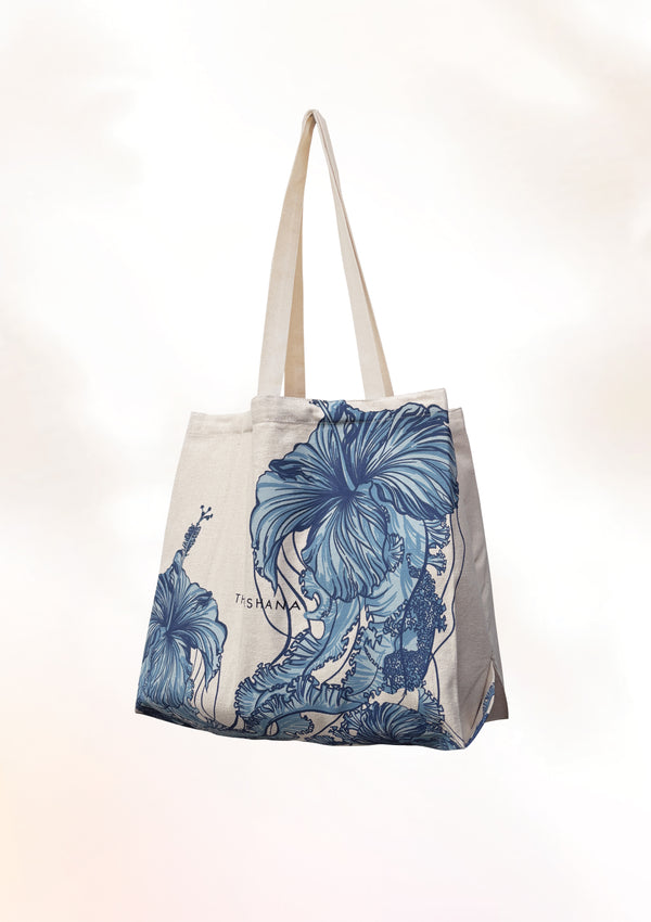 Sky blue Hibiscus Dream Tote
