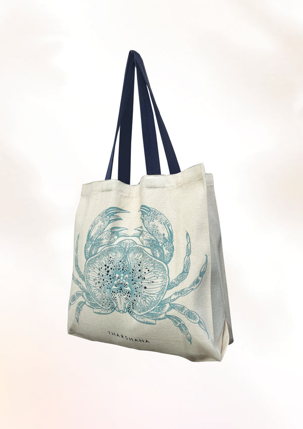 Sage Orchid Crab Tote