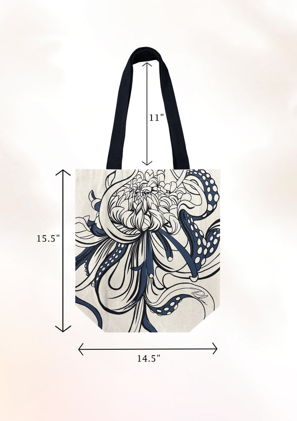 Chrysanthemum Octopus Tote