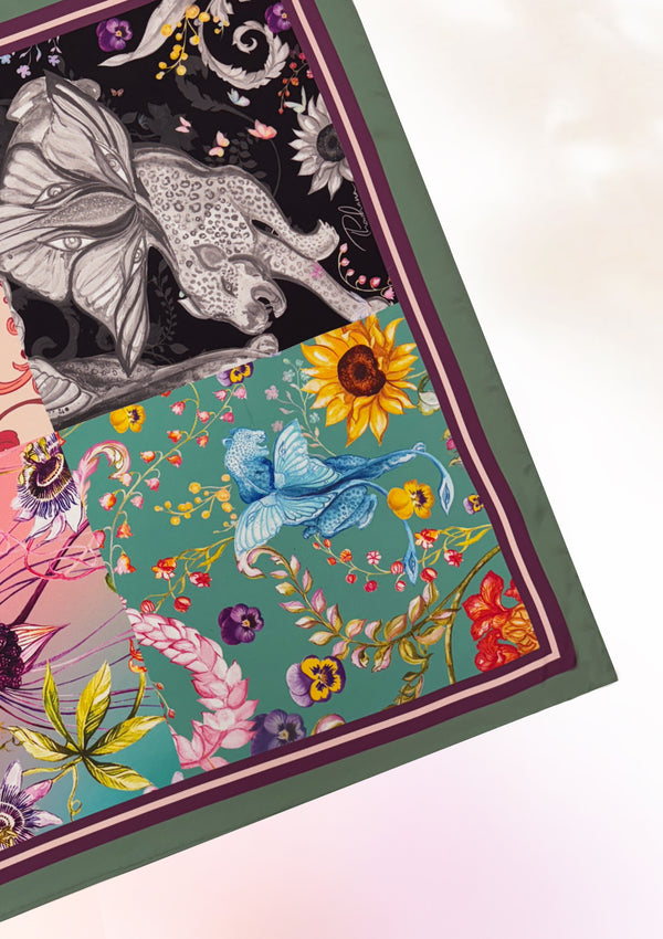 Mythic Garden Scroll Scarf