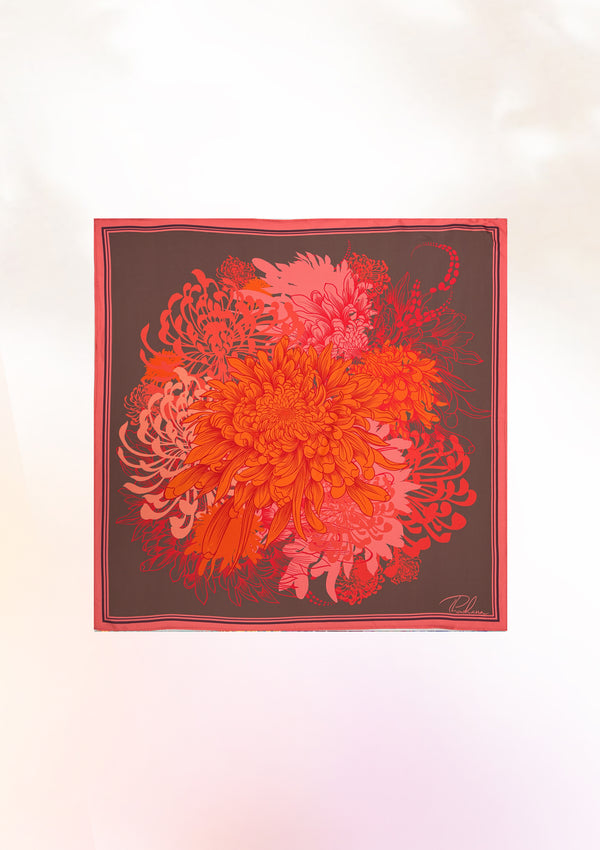 Chrysanthemum Inferno Scarf