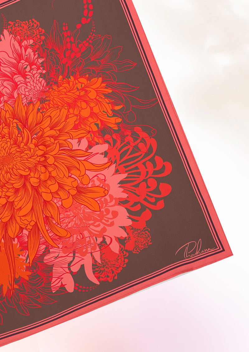 Chrysanthemum Inferno Scarf