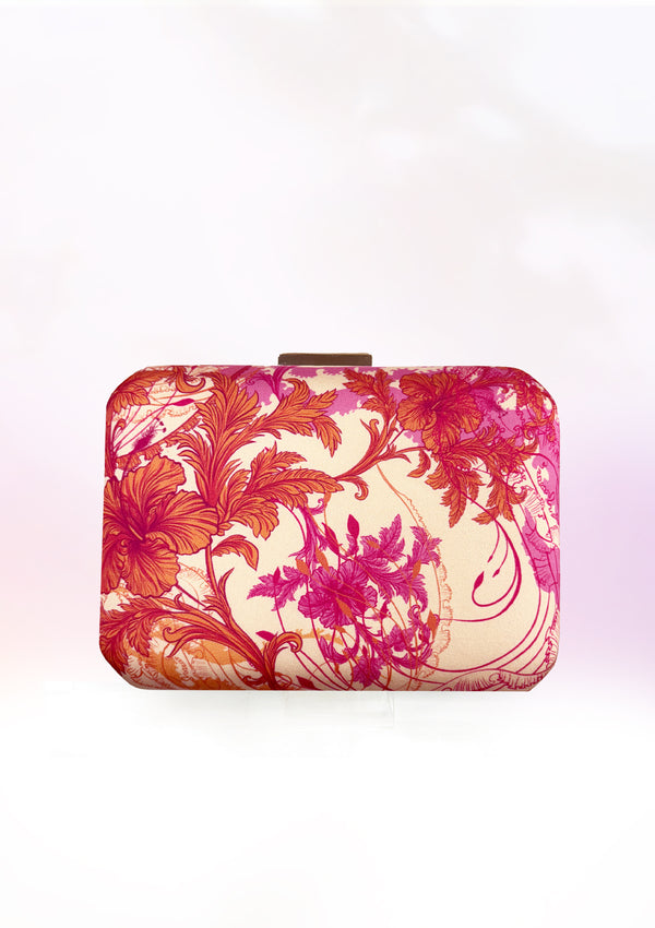 Dual-Shade Hibiscus Clutch