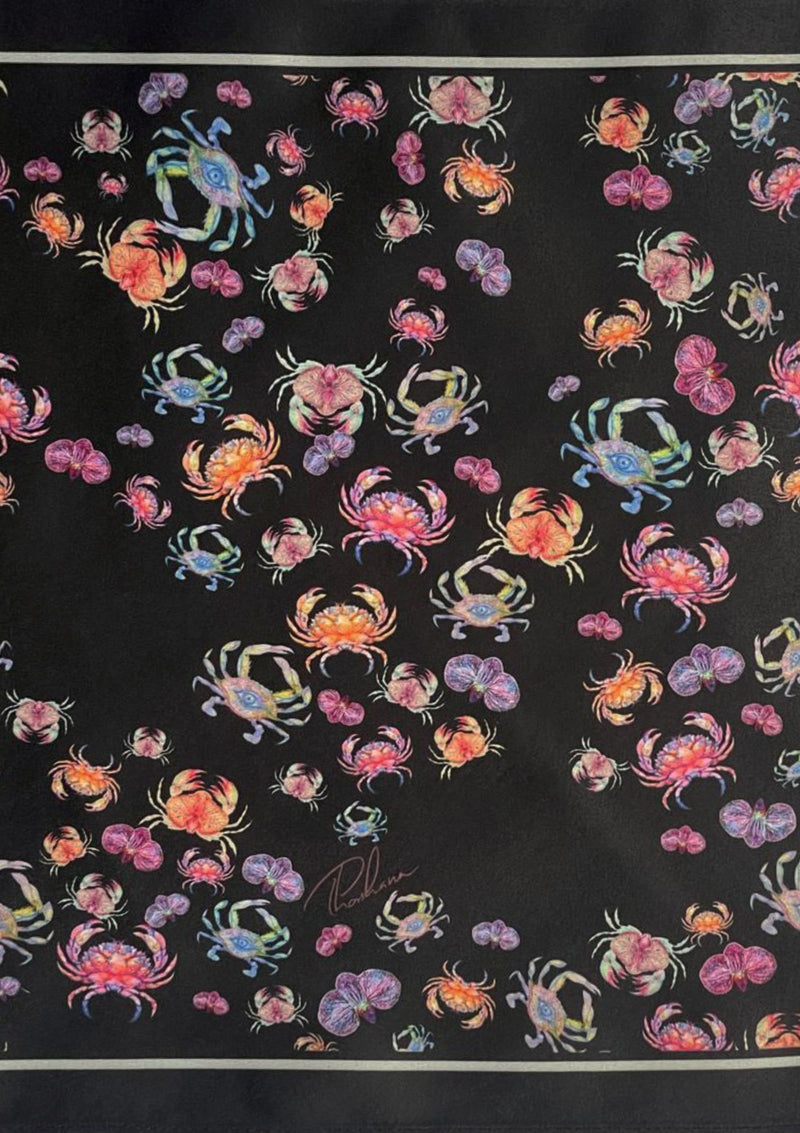 Crab Orchid Pocket Square