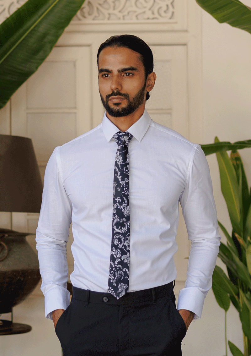 Monochrome Whimsical Tie