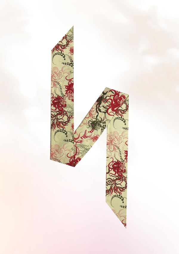 Chrysanthemum Octopus Twilly Scarf