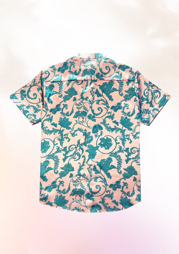 Teal Whimsical leopard shirt