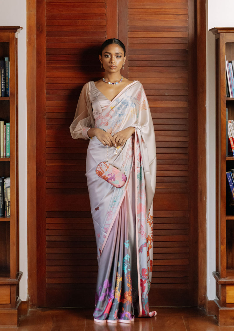 Baroque Ombre Tulip Saree