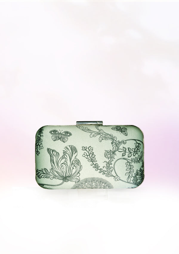 Sage Whimsical Butterfly Clutch