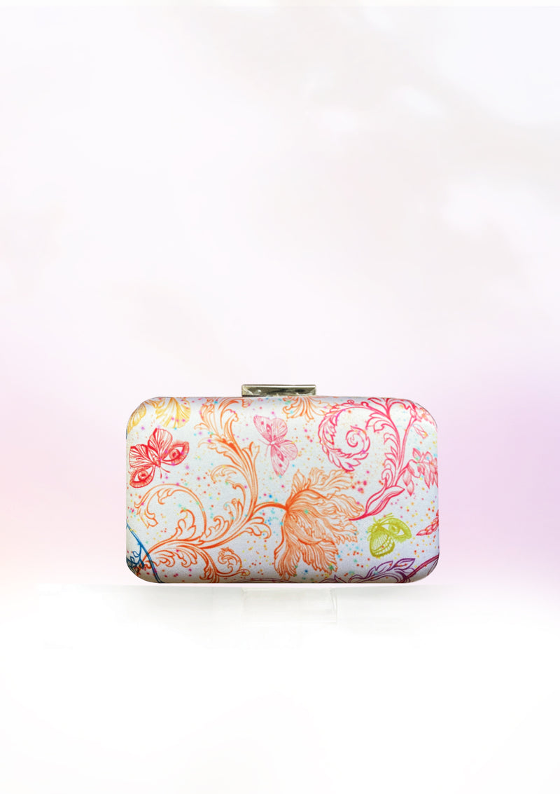 Vivid Whimsical Butterfly Clutch